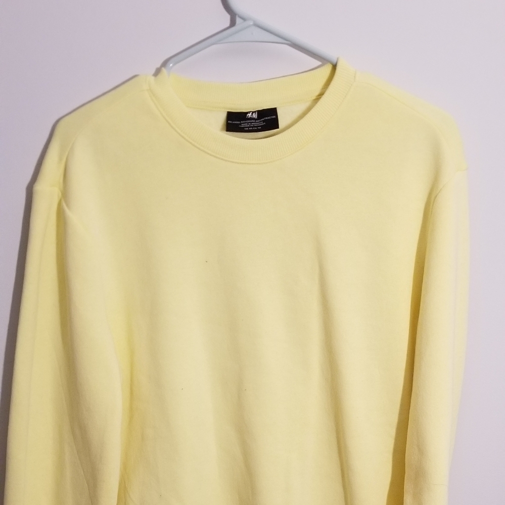 Pale yellow crewneck sweater